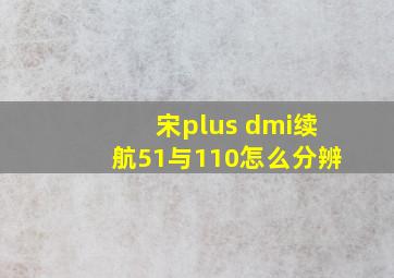 宋plus dmi续航51与110怎么分辨